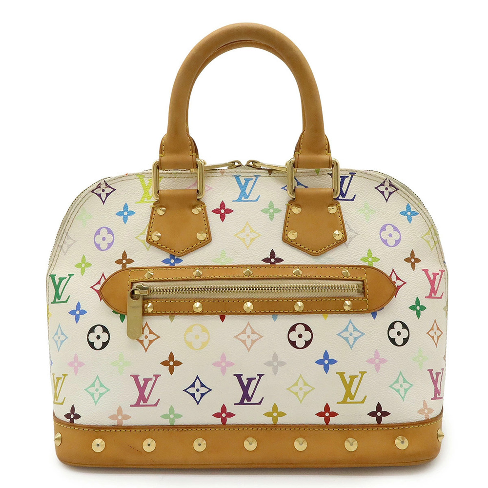 LOUIS VUITTON Monogram Multicolor Alma Handbag Blanc White